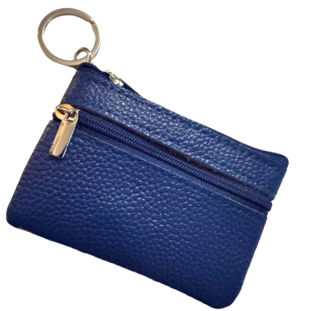 Genuine‎ Leather Navy Coin Purse or Small Wallet for Waist Bag/Fannt Pack, NWOT